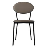 Kit 03 Cadeiras Estofada Para Sala De Jantar Azuri Preto C01 Courino Cinza - Lyam Decor - 3