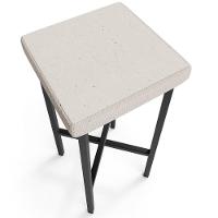 Kit 03 Banquetas Alta Bar Cozinha Sala De Jantar Preto Stella L02 Linho Cru - Lyam Decor - 7