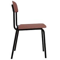 Kit 03 Cadeiras Estofada Para Sala De Jantar Sense Preto C01 Linho Rosa - Lyam Decor - 6