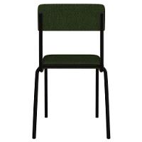 Kit 03 Cadeiras Estofada Para Sala De Jantar Sense Preto C01 Linho Verde Musgo - Lyam Decor - 7