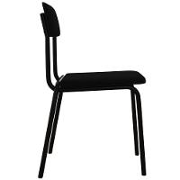 Kit 03 Cadeiras Estofada Para Sala De Jantar Sense Preto C01 Linho Preto - Lyam Decor - 6