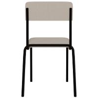 Kit 03 Cadeiras Estofada Para Sala De Jantar Sense Preto C01 Linho Palha - Lyam Decor - 7