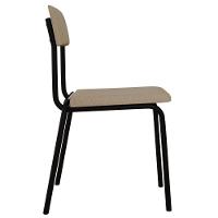 Kit 03 Cadeiras Estofada Para Sala De Jantar Sense Preto C01 Linho Areia - Lyam Decor - 8