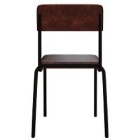 Kit 03 Cadeiras Estofada Para Sala De Jantar Sense Preto C01 Courino Café - Lyam Decor - 7