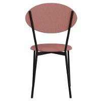 Kit 03 Cadeiras Estofada Para Sala De Jantar Azuri Preto C01 Linho Rosê - Lyam Decor - 7