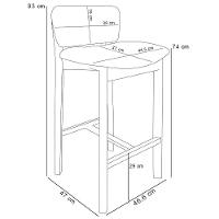 Kit 05 Banquetas Alta Para Cozinha Sala De Jantar Bar Dara L02 Suede Cinza - Lyam Decor - 7