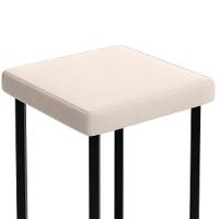 Kit 05 Banquetas Alta Bar Cozinha Sala De Jantar Preto Stella L02 Suede Bege - Lyam Decor - 8