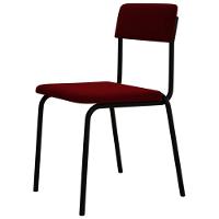 Kit 04 Cadeiras Estofada Para Sala De Jantar Sense Preto C01 Veludo Vermelho Vinho - Lyam Decor - 8