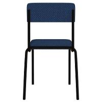 Kit 04 Cadeiras Estofada Para Sala De Jantar Sense Preto C01 Linho Azul - Lyam Decor - 7