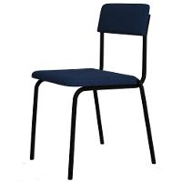 Kit 04 Cadeiras Estofada Para Sala De Jantar Sense Preto C01 Linho Azul - Lyam Decor - 8