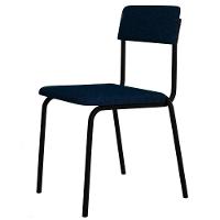 Kit 04 Cadeiras Estofada Para Sala De Jantar Sense Preto C01 Linho Azul Escuro - Lyam Decor - 7