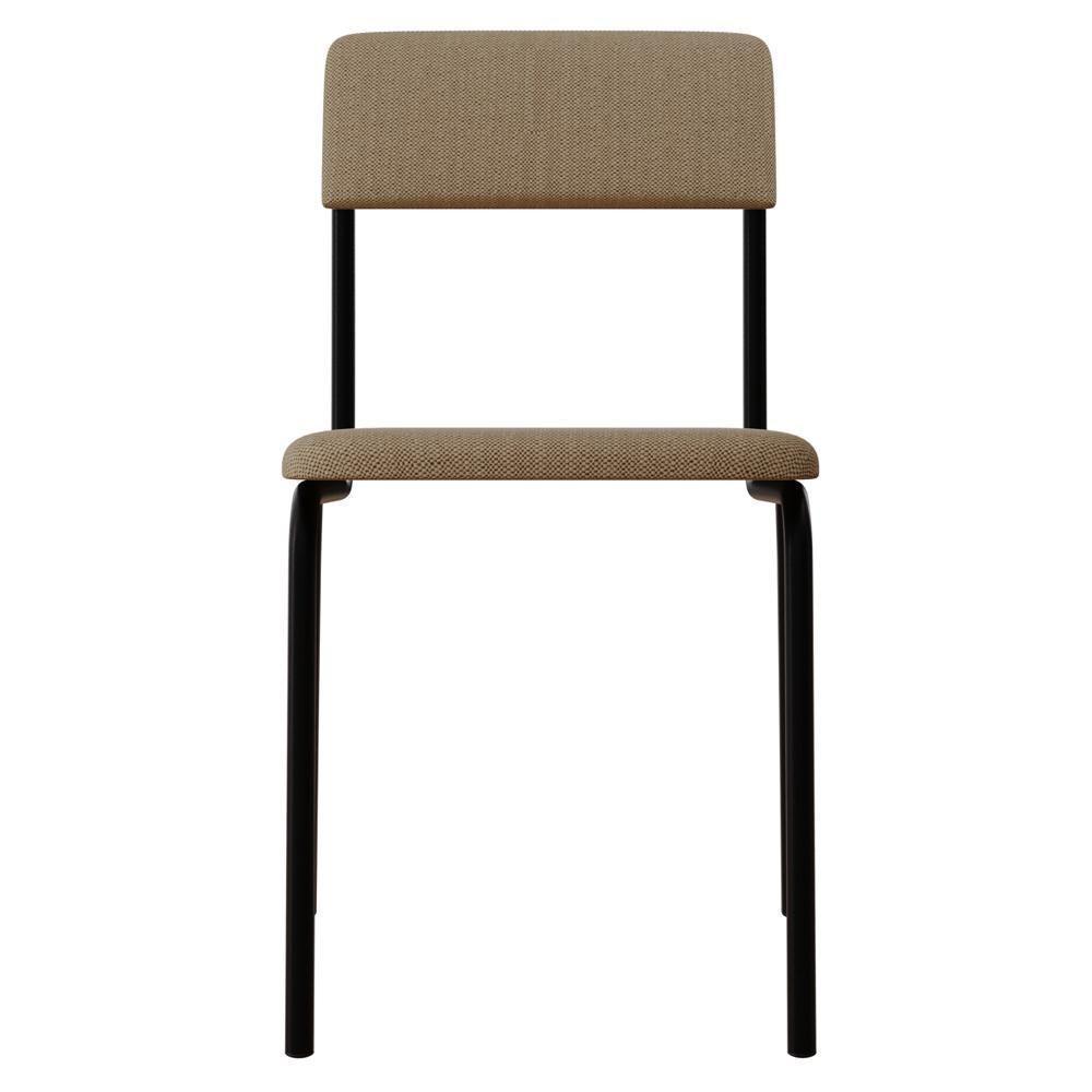 Kit 04 Cadeiras Estofada Para Sala De Jantar Sense Preto C01 Linho Areia - Lyam Decor - 3