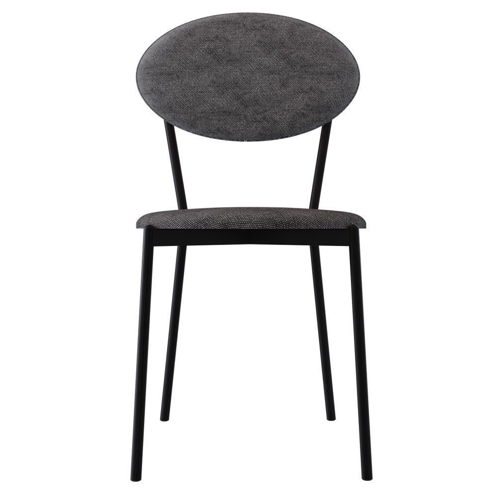 Kit 04 Cadeiras Estofada Para Sala De Jantar Azuri Preto C01 Linho Prata - Lyam Decor - 3