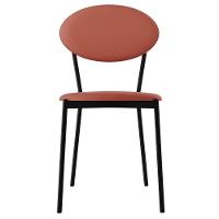 Kit 04 Cadeiras Estofada Para Sala De Jantar Azuri Preto C01 Courino Terra Rosê - Lyam Decor - 3