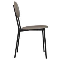 Kit 04 Cadeiras Estofada Para Sala De Jantar Azuri Preto C01 Courino Cinza - Lyam Decor - 6