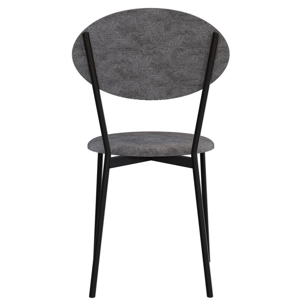 Kit 05 Cadeiras Estofada Para Sala De Jantar Azuri Preto C01 Linho Prata - Lyam Decor - 7