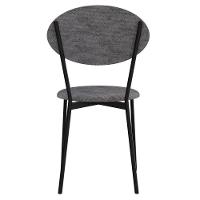 Kit 05 Cadeiras Estofada Para Sala De Jantar Azuri Preto C01 Linho Prata - Lyam Decor - 7