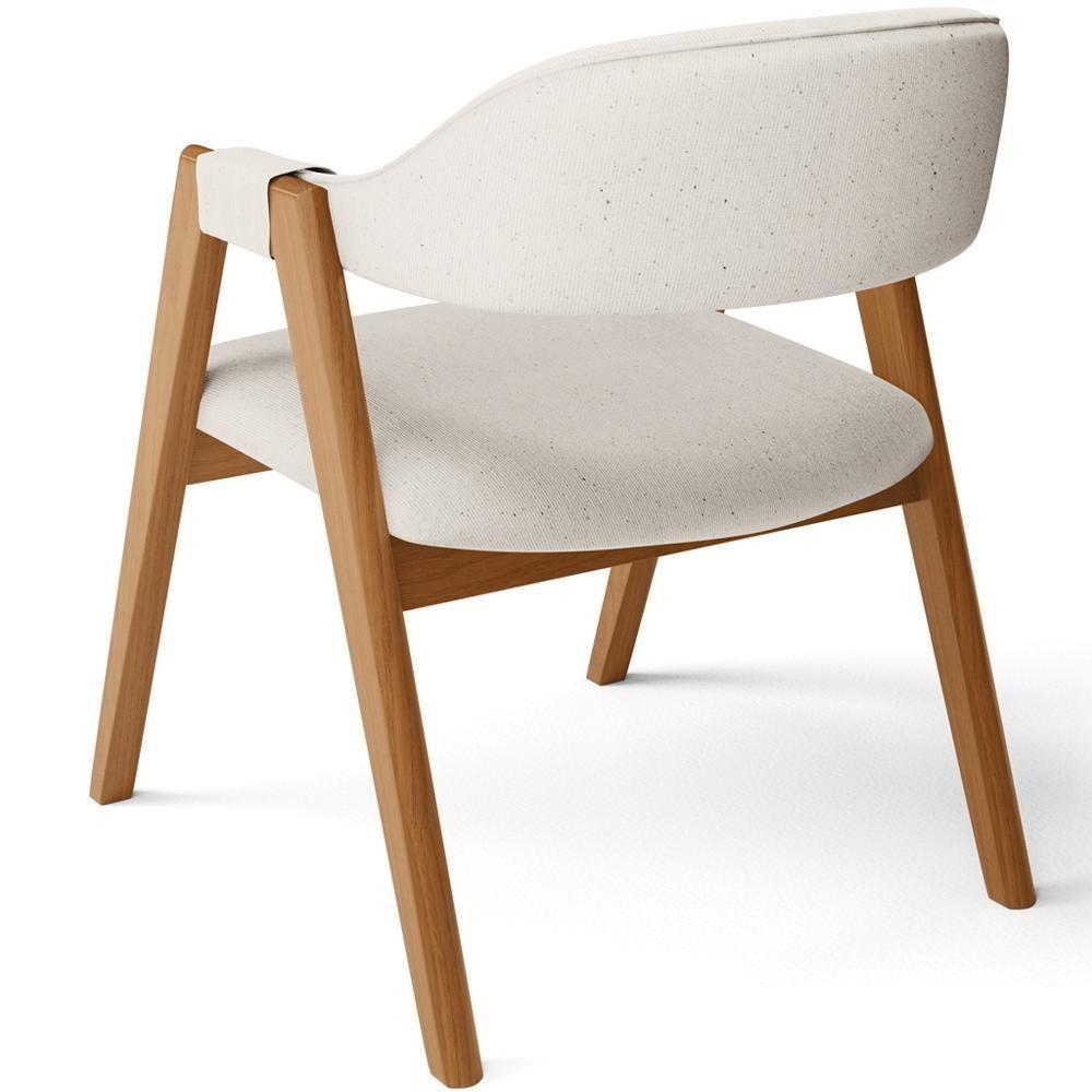 Kit 05 Cadeiras De Jantar E Estar Living Estofada Nadja L02 Linho Cru - Lyam Decor - 7