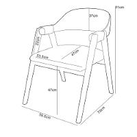 Kit 05 Cadeiras De Jantar E Estar Living Estofada Nadja L02 Linho Cru - Lyam Decor - 5