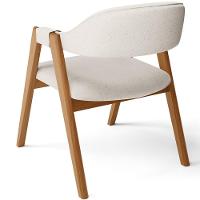 Kit 05 Cadeiras De Jantar E Estar Living Estofada Nadja L02 Linho Cru - Lyam Decor - 7