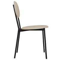 Kit 05 Cadeiras Estofada Para Sala De Jantar Azuri Preto C01 Linho Areia - Lyam Decor - 6