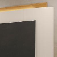 Painel Para Tv 75 Pol Bancada Suspensa 200cm Led Benny L05 Tauari Off White Fosco - Lyam Decor - 9