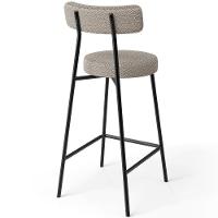 Kit 06 Banquetas Baixa Para Cozinha Sala De Jantar Bar Bancada Milão L02 Bouclê Creme - Lyam Decor - 8