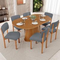 Kit 05 Cadeiras Para Sala De Jantar Cozinha Living Estofada Dara L02 Suede Cinza - Lyam Decor - 2