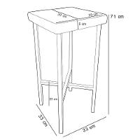 Kit 06 Banquetas Alta Bar Cozinha Sala De Jantar Preto Stella L02 Bouclê Creme - Lyam Decor - 5