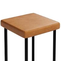 Kit 06 Banquetas Alta Bar Cozinha Sala De Jantar Preto Stella L02 Couríssimo Canela - Lyam Decor - 8