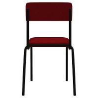 Kit 08 Cadeiras Estofada Para Sala De Jantar Sense Preto C01 Veludo Vermelho Vinho - Lyam Decor - 7