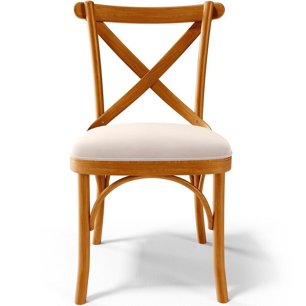 Kit 08 Cadeiras Para Sala De Jantar E Estar Living Estofada ávila L02 Suede Bege - Lyam - 6