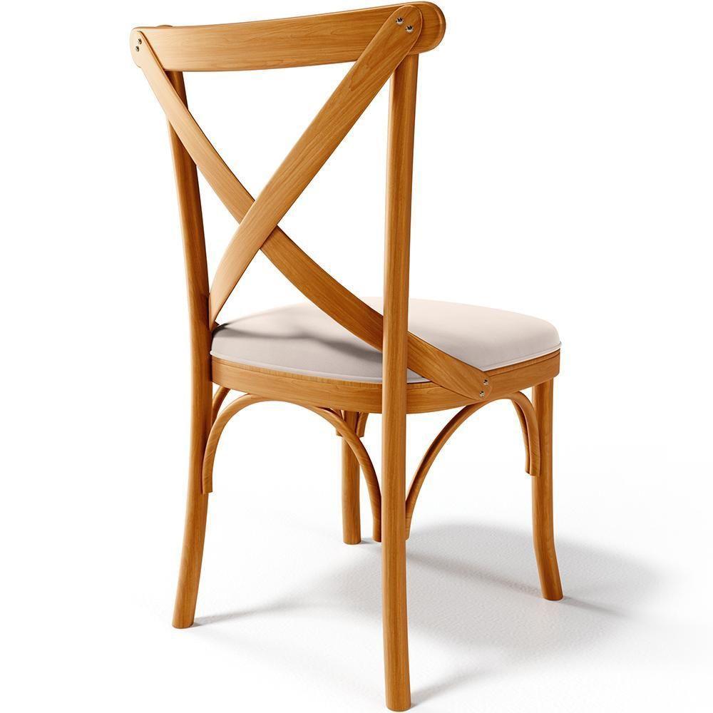 Kit 08 Cadeiras Para Sala De Jantar E Estar Living Estofada ávila L02 Suede Bege - Lyam - 8