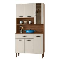 Kit Cozinha 6 Portas E Gaveta Savona Nogueira / Off White - 2