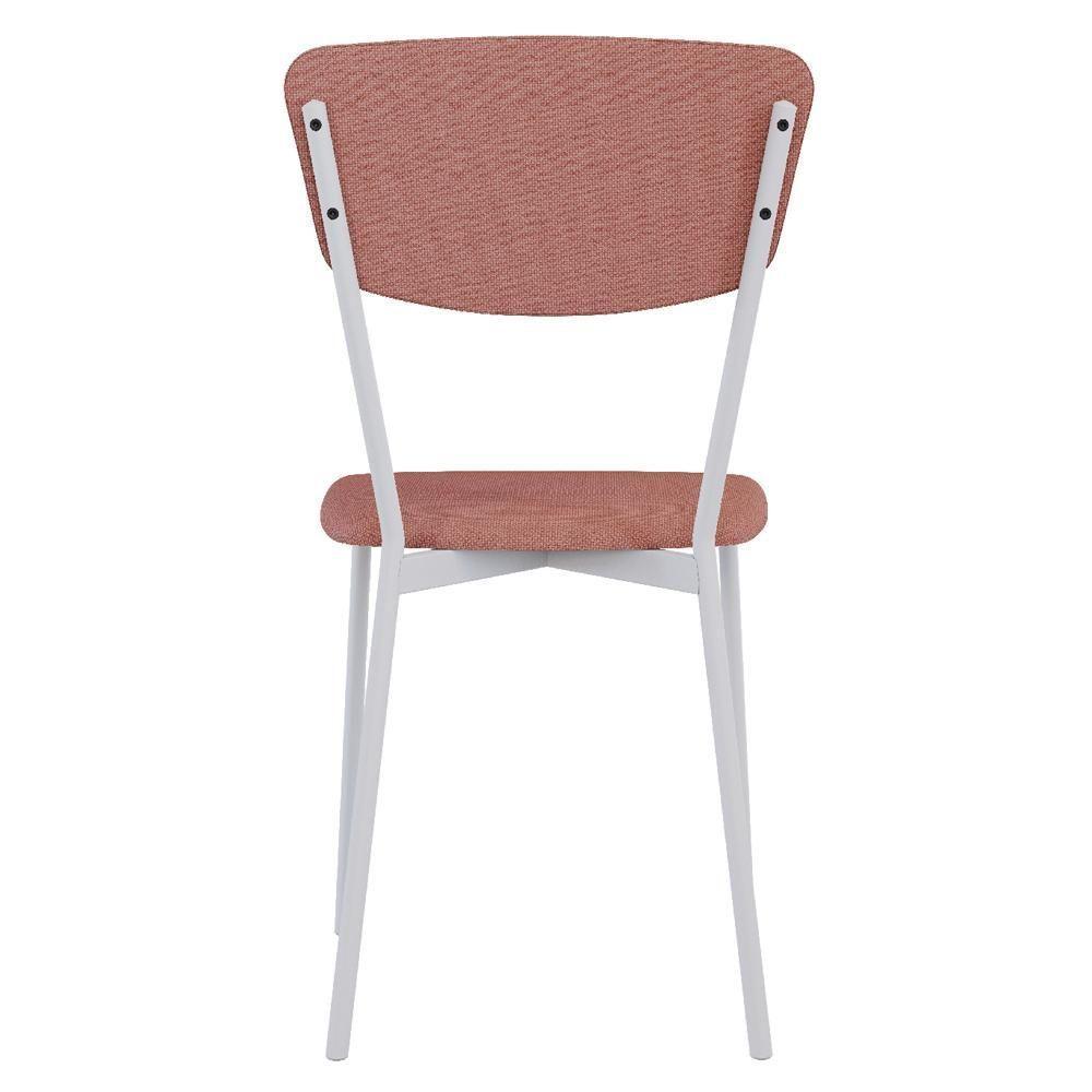 Kit 08 Cadeira Para Sala De Jantar Village Branco C01 Linho Rosê - Lyam Decor - 7