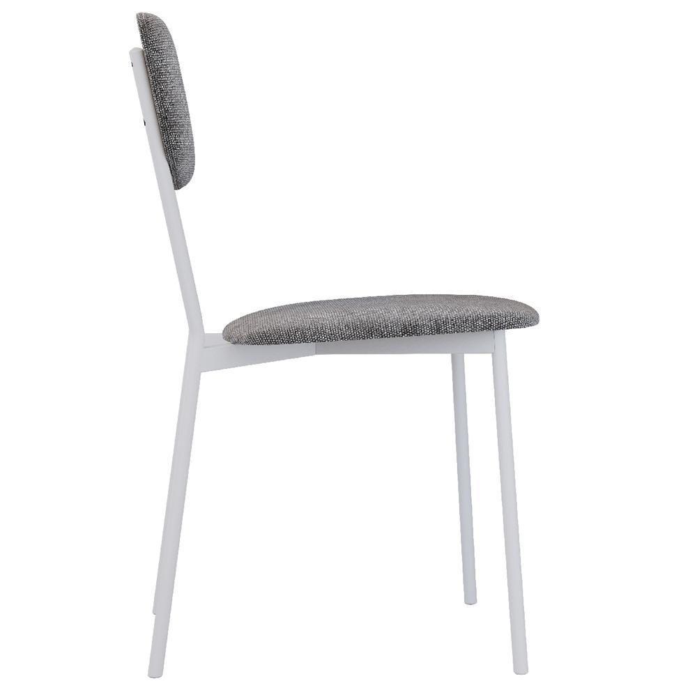 Kit 08 Cadeira Para Sala De Jantar Village Branco C01 Linho Prata - Lyam Decor - 6