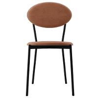 Kit 08 Cadeiras Estofada Para Sala De Jantar Azuri Preto C01 Veludo Bege - Lyam Decor - 3