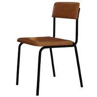 Kit 08 Cadeiras Estofada Para Sala De Jantar Sense Preto C01 Courino Caramelo - Lyam Decor - 8