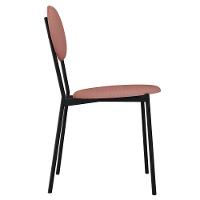 Kit 08 Cadeiras Estofada Para Sala De Jantar Azuri Preto C01 Linho Rosê - Lyam Decor - 6