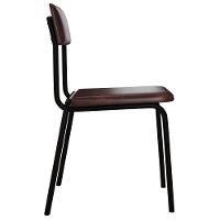 Kit 08 Cadeiras Estofada Para Sala De Jantar Sense Preto C01 Courino Café - Lyam Decor - 6