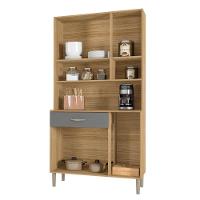 Kit Cozinha 6 Portas E Gaveta Golden Freijó / Gris - 4