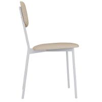 Kit 08 Cadeira Para Sala De Jantar Village Branco C01 Linho Areia - Lyam Decor - 6