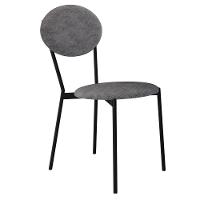 Kit 08 Cadeiras Estofada Para Sala De Jantar Azuri Preto C01 Linho Prata - Lyam Decor - 6