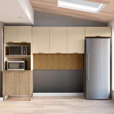 Kit Cozinha Armários E Portas Eleganza Freijó Vanilla Ripado