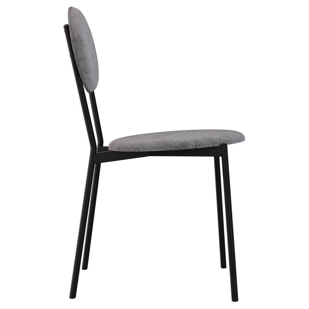 Kit 06 Cadeiras Estofada Para Sala De Jantar Azuri Preto C01 Linho Prata - Lyam Decor - 9