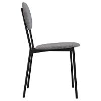 Kit 06 Cadeiras Estofada Para Sala De Jantar Azuri Preto C01 Linho Prata - Lyam Decor - 9