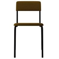 Kit 06 Cadeiras Estofada Para Sala De Jantar Sense Preto C01 Linho Mostarda - Lyam Decor - 3