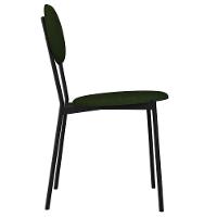 Kit 06 Cadeiras Estofada Para Sala De Jantar Azuri Preto C01 Linho Verde Musgo - Lyam Decor - 9