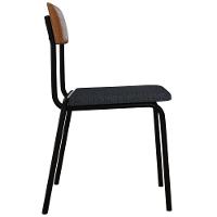 Kit 06 Cadeiras Estofada Para Sala De Jantar Sense Preto C01 Linho Cinza Courino Caramelo - Lyam Decor - 6