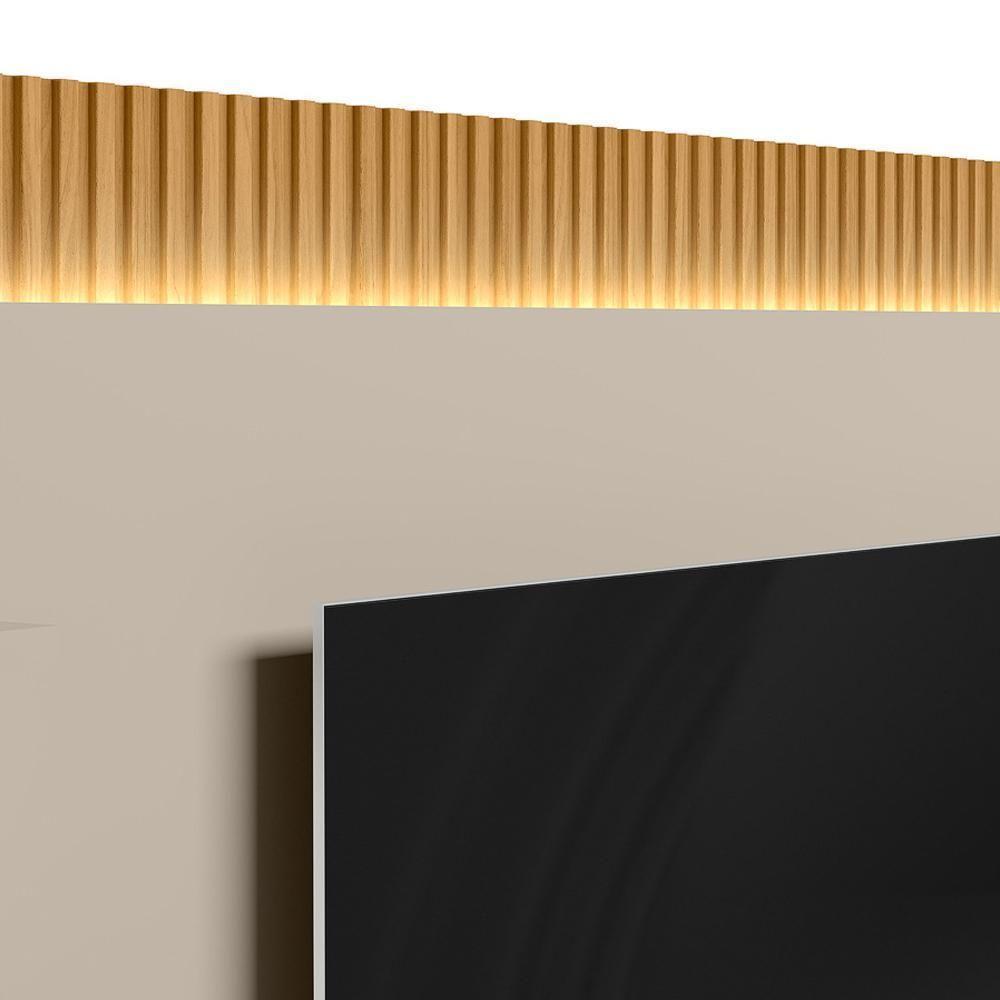 Rack Para Sala Com Painel Para Tv 70 Pol Led 180cm Spencer L05 Tauari Off White Fosco - Lyam Decor - 9